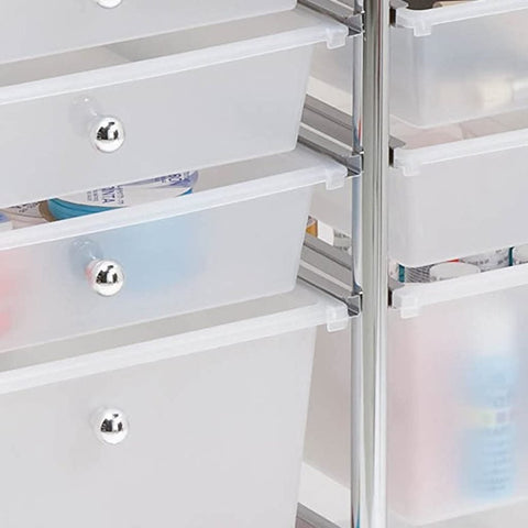 New 12 - Drawer Rolling Plastic Storage Cart – Mobile Organizer with Durable Drawers for Home & Office S3109 - with | Sold by Uncle Wiener's Wholesale