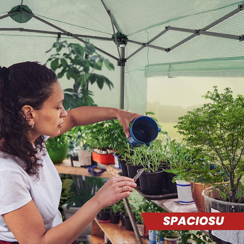 "12x8 FT Pop-Up Outdoor Greenhouse with PE Cover"
"Large Outdoor Gardening Tent 12x8 FT with Roll-Up Doors"
"Heavy-Duty Waterproof Greenhouse for Plants 12x8 FT"
"UV-Protected Portable Greenhouse Tent for Vegetables"
"12 FT x 8 FT Outdoor Greenhouse with Metal Frame and Zipper Door"