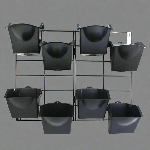 "12 Pot Vertical Wall Planter Modular Hanging Flower Herb Garden"
"Indoor Outdoor Vertical Wall Garden Planter with Removable Pots"
