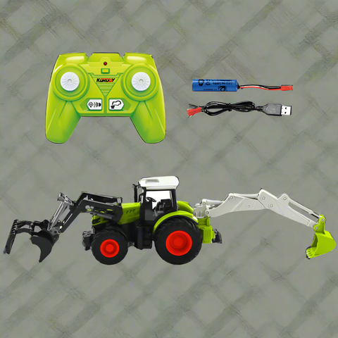 "1:24 Scale Remote Control Tractor Loader Toy for Kids"
"6-Channel RC Tractor Farm Toy with Realistic Design"
"Rechargeable Remote Control Tractor and Wagon Set"
"Durable 1:24 Scale RC Farm Truck Vehicles"
"Set of 1:24 Remote Control Farm Trucks for Kids"