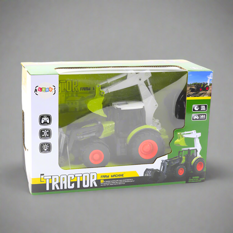 "1:24 Scale Remote Control Tractor Loader Toy for Kids"
"6-Channel RC Tractor Farm Toy with Realistic Design"
"Rechargeable Remote Control Tractor and Wagon Set"
"Durable 1:24 Scale RC Farm Truck Vehicles"
"Set of 1:24 Remote Control Farm Trucks for Kids"