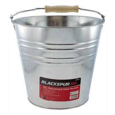 NEW 12L Galvanized Steel Bucket 814261 - with | Sold by Uncle Wiener's Wholesale