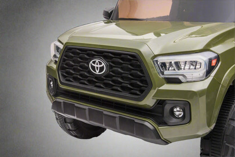 Olive green Toyota-style ride-on pickup truck for kids
Side view of remote-control kids truck with leather seat
Child’s electric ride-on truck with LED headlights
Toyota ride-on truck in olive green with suspension
Battery-powered pickup truck for toddlers