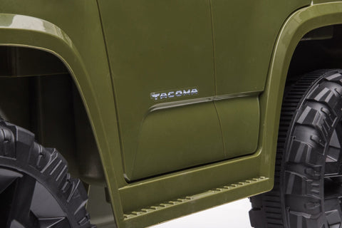 Olive green Toyota-style ride-on pickup truck for kids
Side view of remote-control kids truck with leather seat
Child’s electric ride-on truck with LED headlights
Toyota ride-on truck in olive green with suspension
Battery-powered pickup truck for toddlers