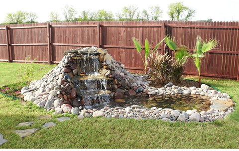 Garden Pond with Rock Border – Liner in Use