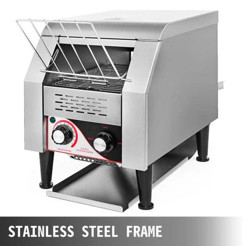 Commercial stainless steel conveyor bread toaster 1340W
High-speed commercial bread toaster with crumb tray
Front-loading conveyor-style toaster for cafés and buffets
Toast slices, bagels, and muffins with commercial bread toaster
Heavy-duty foodservice bread toaster stainless steel body
