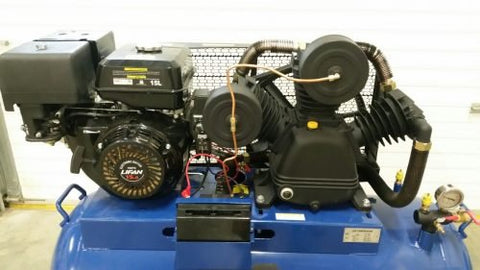 NEW 15HP GAS AIR COMPRESSOR 66 GAL TANK ELECTRIC START HEAVY DUTY PORTABLE INDUSTRIAL UNIT - with 39 GALLON 13HP | Sold by Uncle Wiener's Wholesale