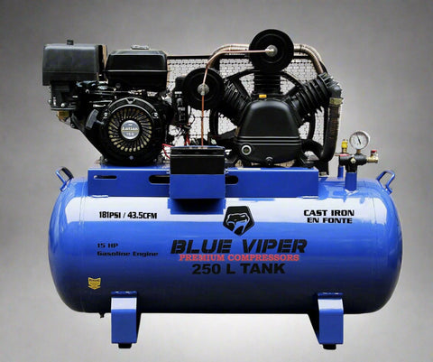 NEW 15HP GAS AIR COMPRESSOR 66 GAL TANK ELECTRIC START HEAVY DUTY PORTABLE INDUSTRIAL UNIT - with 66 GALLON 15HP | Sold by Uncle Wiener's Wholesale