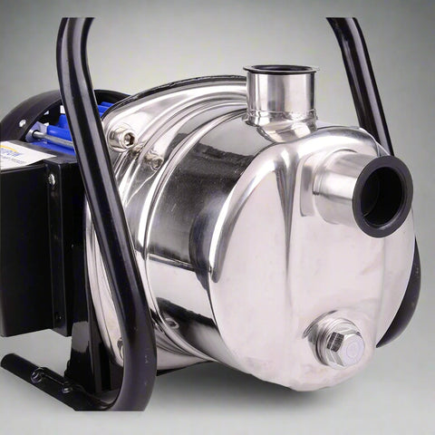 Close-Up View of Jet Pump’s Corrosion-Resistant Stainless Steel Exterior