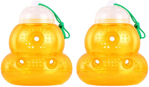 New 2 - Pack Plastic Wasp Traps for Hornets, Bees & Yellow Jackets – Effective Outdoor Pest Control 462021 - with | Sold by Uncle Wiener's Wholesale