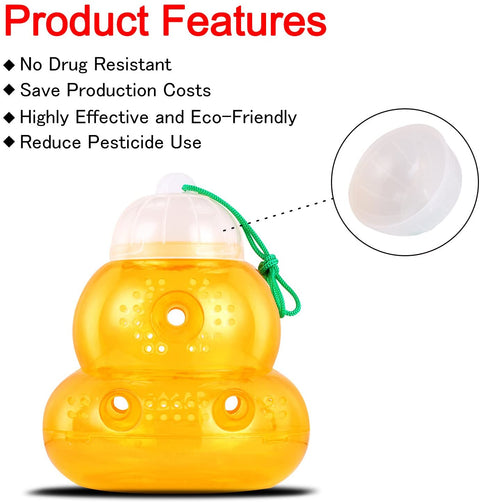 New 2 - Pack Plastic Wasp Traps for Hornets, Bees & Yellow Jackets – Effective Outdoor Pest Control 462021 - with | Sold by Uncle Wiener's Wholesale