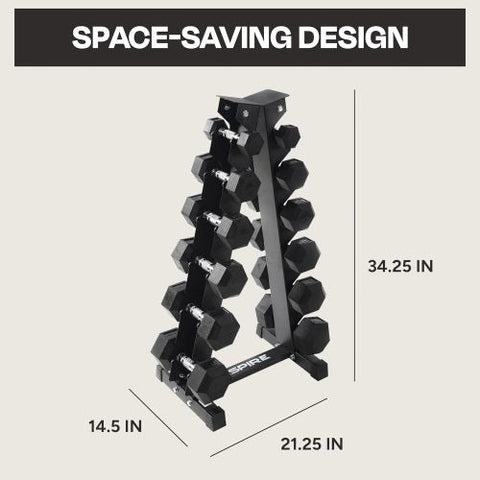 "210 LB Rubber Dumbbell Set with Vertical A-frame Rack"
"Rubber Hex Dumbbells for Home Gym"
"Space-Saving Dumbbell Rack"
"Dumbbell Weight Set for Strength Training"
"Commercial-Grade Rubber Dumbbells with Rack"