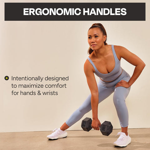 "210 LB Rubber Dumbbell Set with Vertical A-frame Rack"
"Rubber Hex Dumbbells for Home Gym"
"Space-Saving Dumbbell Rack"
"Dumbbell Weight Set for Strength Training"
"Commercial-Grade Rubber Dumbbells with Rack"