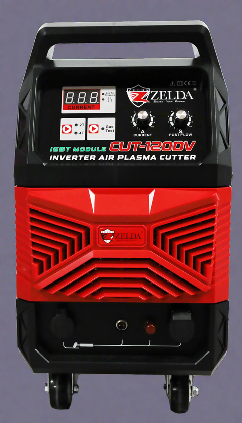 “CUT120DV heavy-duty plasma cutter front view red”
“3-phase digital CNC-ready plasma cutting machine”
“Industrial metal cutter with 30mm max cutting thickness”
“Portable heavy-duty 220V 440V plasma cutter CUT120DV”