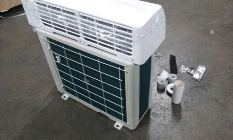 Toshiba 24,000 BTU Ductless Mini Split AC with Install Kit
Indoor air handler with remote control – 1 ton mini split
Outdoor condenser unit with Toshiba compressor
Full mini split AC installation kit (copper lines, drain pipe)
Quiet inverter ductless air conditioner setup