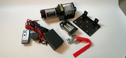 New 2500 lb Wireless ATV Winch with Remote – Heavy - Duty 12V Electric Winch | 112202 - with | Sold by Uncle Wiener's Wholesale