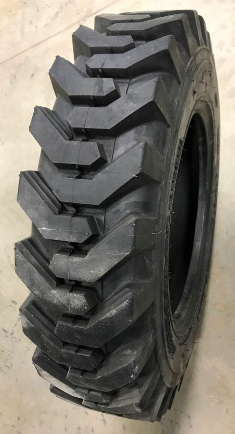 Side view of rugged skid steer tire with deep tread
27X8.50-15 skid steer tire mounted vertically
Durable skid steer tire with industrial tread pattern