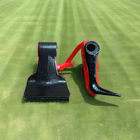 Red 6FT flail mower for tractor with PTO shaft
Flail mower showing blade assembly and rear roller
PTO connection and 3-point hitch pins
Heavy-duty rotary flail mower for pastures
Tractor using flail mower in a field (if available)