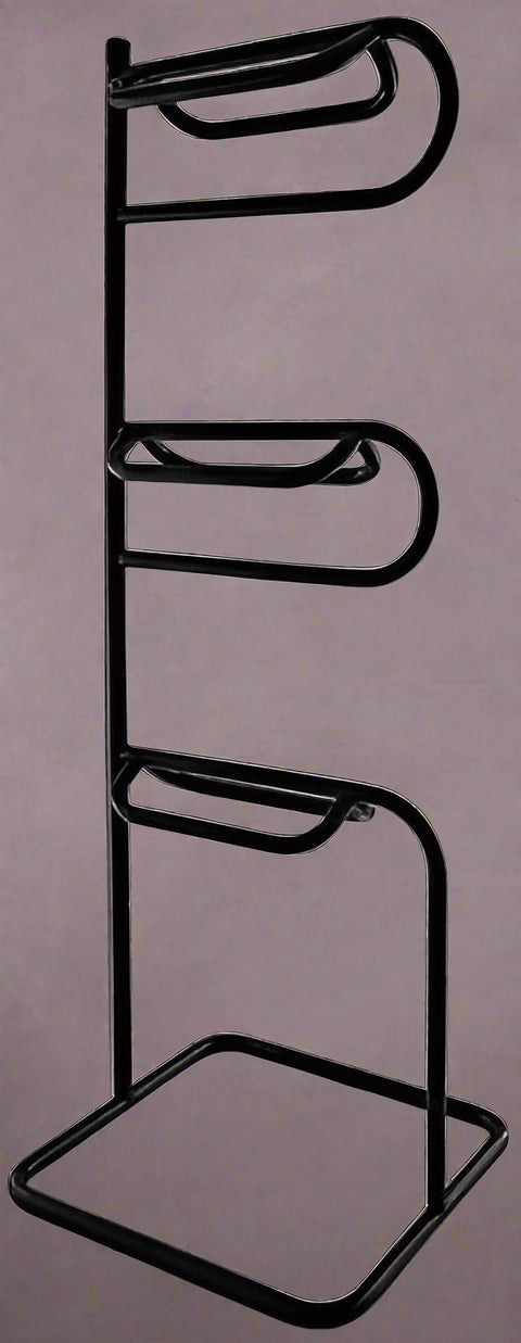 3-Tier Saddle Rack with Saddles – Full Setup
Portable Swivel Saddle Stand – Empty View
Horse Saddle Organizer Rack – Side Angle
Tack Room Saddle Rack – Installed
