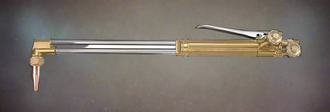 "36 inch Victor-style scrap cutting torch with brass body"
"Heavy-duty welding cutting torch for oxygen and propane"
"Industrial gas cutting torch with ergonomic handle and long neck"