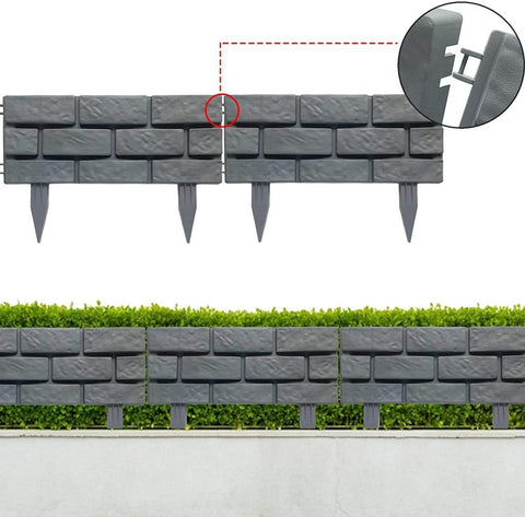 Flexible Brick Garden Edging – 4 Piece Set Installed
Interlocking Stone-Style Lawn Border – Close-Up View
Garden Landscape Fence Panels – Curved and Straight Setup
Plastic Garden Edging Panels – Brick Design in Flower Beds
Outdoor Edging Fence – Tool-Free Installation Pieces