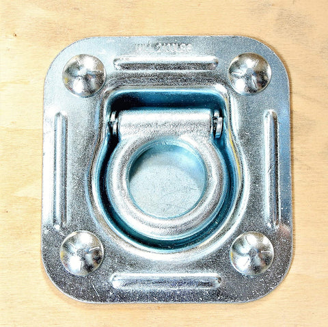 Recessed tie-down anchor with zinc-coated backplate and bolts
Heavy-duty anchor kit components for trailer installations
4-pack tie down anchor set with mounting hardware
High-strength trailer anchor kit with silver finish
