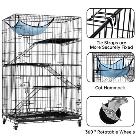 4-Tier Indoor Cat Cage Playpen with Hammock – Full View
Metal Cat Enclosure with Platforms and Ladders – Side View
Spacious Cat Kennel Enclosure – Door Open
Indoor Metal Cat Playpen for Multiple Cats – Foldable Frame
Large Cat Cage with Accessories – Setup View