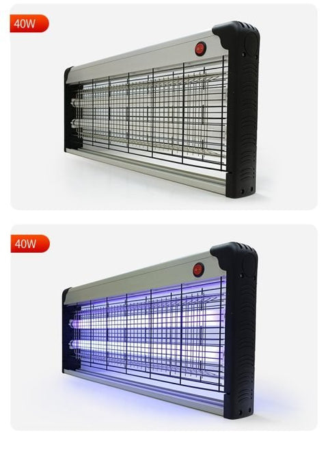 40W Electronic Bug Zapper – Front View
UV Insect Killer for Indoor and Outdoor Use
Bug Zapper Mounted on Wall in Home
Commercial Fly Trap with UV Light
High-Voltage Electric Grid Close-Up
Bug Zapper in Kitchen Environment
Removable Tray for Easy Cleaning