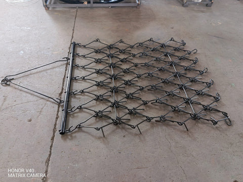 5 x 8 Foot ATV Drag Harrow DH155 – Tow-Behind Driveway and Field Rake for UTV or Tractor with Spike and Leveling Drag Mat