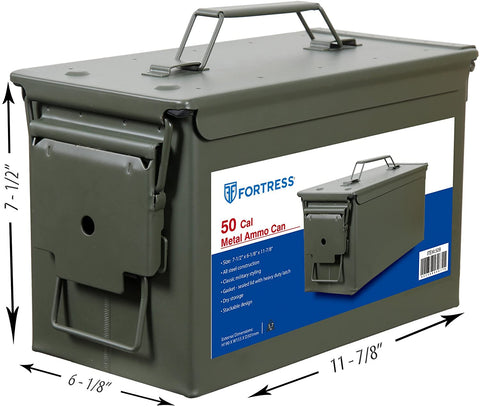 Interior of military-grade 50 Cal ammo storage box