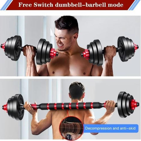 50 kg adjustable dumbbell set with barbell connector and spinlocks
adjustable iron sand dumbbells with PE casing for home gym
convertible dumbbell to barbell set with ergonomic grip rods
complete home gym weight set for strength training S1225