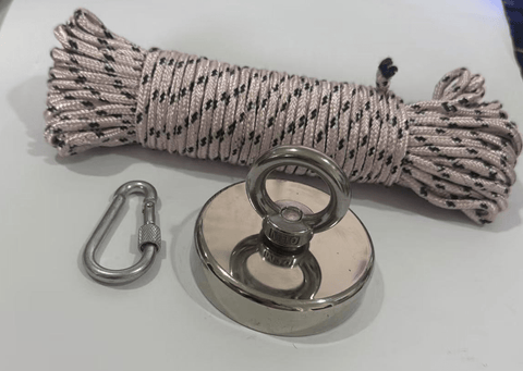 NEW 500 LBS NEODYMIUM FISHING MAGNET KIT - with | Sold by Uncle Wiener's Wholesale