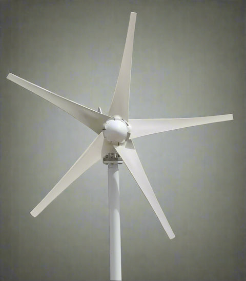 600W wind turbine generator with 5 blades and white casing
off-grid 12V wind turbine for renewable energy use
wind energy kit with 20A charger for RVs and cabins
DIY wind power system setup with 5-blade turbine