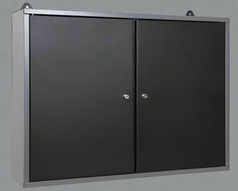 red metal tool bench with pegboard and cabinets
63-inch garage workbench for tool storage
black tool bench with drawers and upper cabinet
garage storage system with pegboard and drawers
workshop tool bench red and black finish