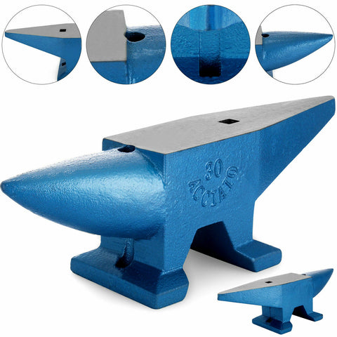 New 66 lbs Blacksmith Forged Steel Anvil with Round Horn – C051 - with | Sold by Uncle Wiener's Wholesale