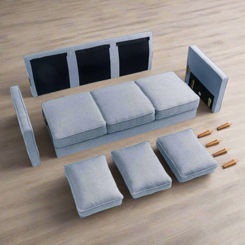 78” Modern Square Arm Couch – Front Room Setup
Dusty Blue Square Arm Sofa – Minimalist Interior
Armrest Storage Pockets on Modern Sofa – Close-Up
Side Angle of Compact 3-Seater Couch
Contemporary Sofa with Solid Wood Frame – Living Room View