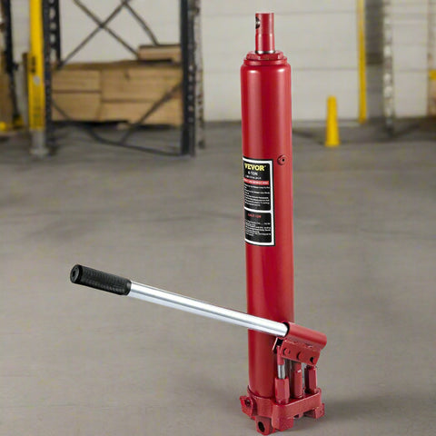 8-Ton Long Ram Hydraulic Jack β Full Side View in Red
Hydraulic Long Ram Jack β Pump Handle and Cylinder Detail
Heavy-Duty 8 Ton Jack β Top Cap and Piston Close-Up
Red Steel Long Ram Jack β Mounted on Engine Hoist Setup
Shop Crane Hydraulic Jack β Long Stroke Adjustment View