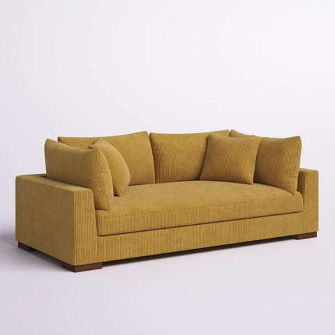 89.5” Square Arm Couch – Modern Living Room Setup
3-Seater Sofa with Toss Pillows – Front View
Upholstered Contemporary Sofa – Side Angle
Soft Plush Back Cushions – Detail Close-Up
Modern Beige Fabric Sofa – Apartment Living Room