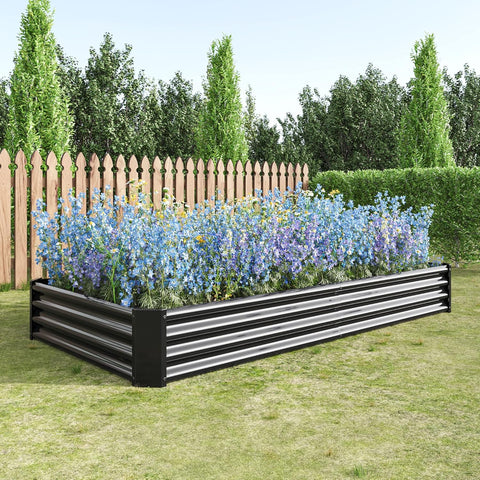 Modern Black Steel Raised Garden Bed for Vegetables and Flowers
Durable Rectangle Outdoor Planter with Rust-Resistant Coating
Heavy-Duty Black Steel Garden Bed for Backyard Growing
