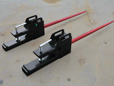 CLAMP ON BUCKET BALE FORK SPEAR - SKID STEER ATTACHMENT with | Sold by Uncle Wiener's Wholesale