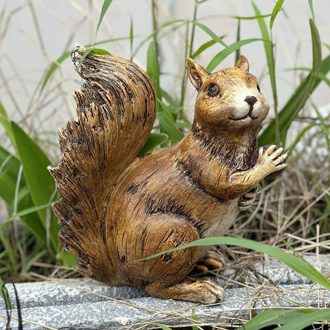 “Realistic squirrel statue for garden decor”
“Lawn ornament of wildlife squirrel in outdoor setting”
“Clever garden squirrel figurine sitting on grass”
“Outdoor backyard squirrel sculpture – brown and natural tone”
“Weatherproof squirrel statue for patio or lawn”