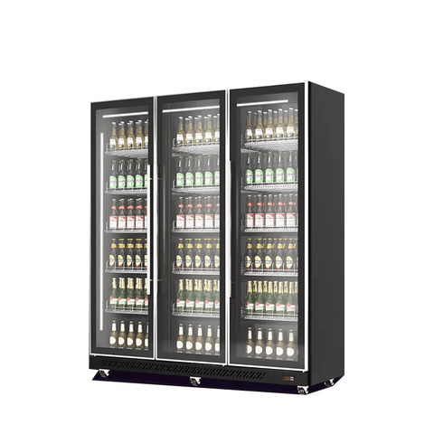 New Commercial Upright Display Cooler – Single to Four Door (14.13 to 56.50 cu ft) - with 42.38 cu ft | Sold by Uncle Wiener's Wholesale