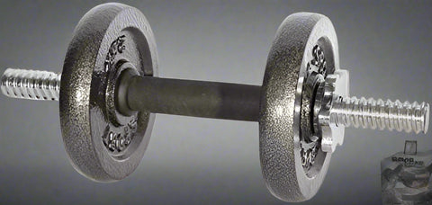 110 lb adjustable dumbbell and barbell set with plastic storage box
Spinlock dumbbell and barbell kit for home gym strength training
Full dumbbell and barbell setup with weight plates and connector bar
Home gym weight set with interchangeable dumbbell and barbell configuration
