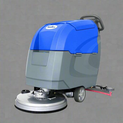Electric walk-behind floor scrubber in blue
BD50A industrial-grade floor cleaner for large facilities
Self-driving commercial floor scrubber – side view
Blue electric janitorial scrubber with large tank
Ergonomic walk-behind and self-driving floor scrubber cleaner