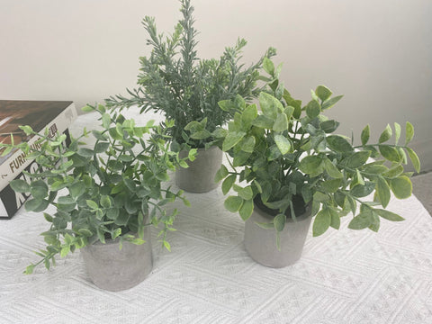 NEW FAKE ARTIFICIAL SILK PLANTS & TROPICAL TREES - with 3 - Pack Potted Faux Eucalyptus Plants | Sold by Uncle Wiener's Wholesale