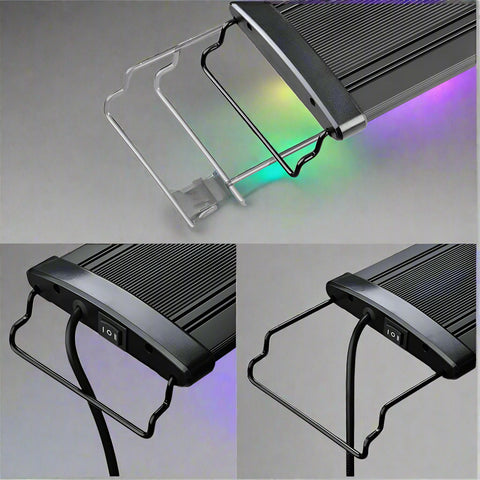 Full spectrum RGB LED aquarium light for freshwater tanks
Energy-efficient LED light fixture for fish and plants
Slim LED aquarium light for 24 to 72 inch tanks
Adjustable RGB aquarium lighting with mounting brackets