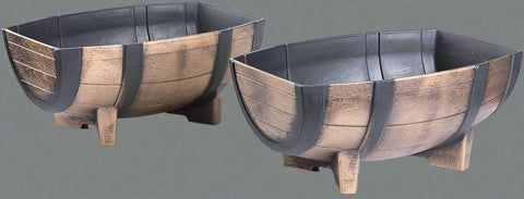 "Vintage Half Barrel Plastic Planter Set of 2 Brown Rustic"
"Weatherproof Plastic Half Barrel Planters for Garden"
"Brown Rustic Outdoor Patio Planter Set Plastic"
"Durable Weather-Resistant Plastic Planters Wood Look"
"Farmhouse Garden Half Barrel Planter Pots"
