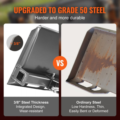 Heavy-duty 3-point skid steer adapter plate front view
Universal tractor quick attach plate with welds
3/8” thick steel 3-point adapter plate for tractors and loaders
3-point hitch adapter for John Deere, Kubota, Bobcat
Side view of universal 3-point quick attach adapter plate
