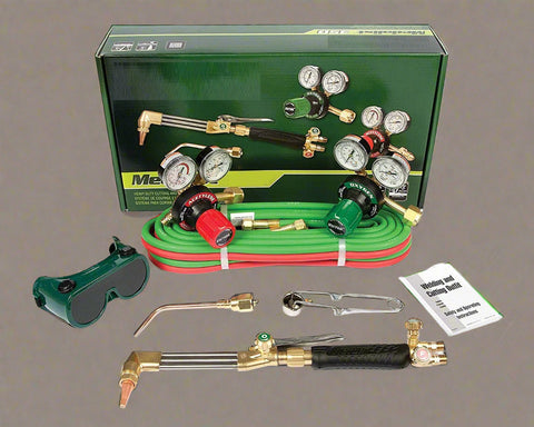 Heavy Duty Victor Style Cutting & Welding Kit in Green Case
Complete Torch Welding Kit with Regulators and Accessories
Brass Oxygen and Fuel Regulators for Welding Torch Kit