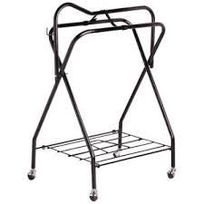 New Horse Saddle Stand Rack – Portable Metal Saddle Holder for Tack Room or Stable 125252 - with | Sold by Uncle Wiener's Wholesale